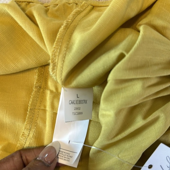 CUPSHE halter jumpsuit with pockets color, yellow size large - Picture 7 of 8